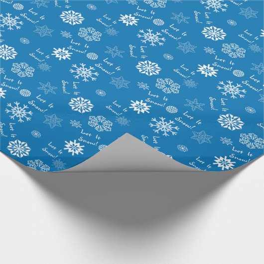 Schnee lassen - blau geschenkpapier (Ecke)