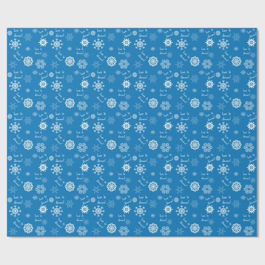 Schnee lassen - blau geschenkpapier (Flach)