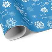 Schnee lassen - blau geschenkpapier (Rolleneckpunkt)