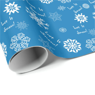 Schnee lassen - blau geschenkpapier