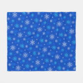 Schnee lassen, blaues Schneeflockenmuster Fleece B (Vorderseite (Horizontal))