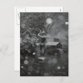 Schnee lassen feiertagspostkarte (Vorne/Hinten)