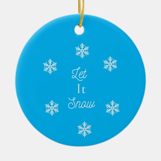 Schnee lassen keramik ornament (Vorne)