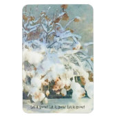 Schnee lassen - verschneit Hydrangea-Baum Magnet (Vertikal)