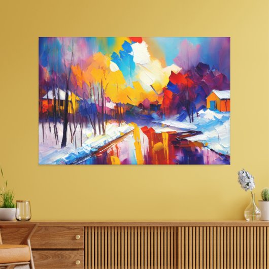 Schnee Leinwanddruck (Insitu (Wohnzimmer))