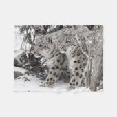 Schnee-Leopard-Bruder-Gehen Fleecedecke (Vorderseite (Horizontal))