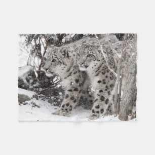 Schnee-Leopard-Bruder-Gehen Fleecedecke