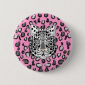 Schnee-Leopard Button (Vorderseite)