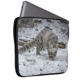 Schnee-Leopard-CUB-Anpirschen Laptopschutzhülle (Vorne Rechts)