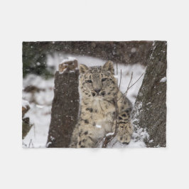 Schnee-Leopard CUB Fleecedecke