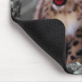 Schnee-Leopard CUB Mousepad (Ecke)