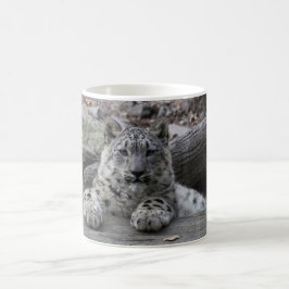Schnee-Leopard-CUB-Sitzen Kaffeetasse