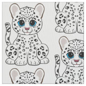Schnee-Leopard CUB Stoff (Nahaufnahme)