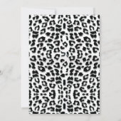 Schnee-Leopard-Druck-Abschluss-Party Einladung (Rückseite)