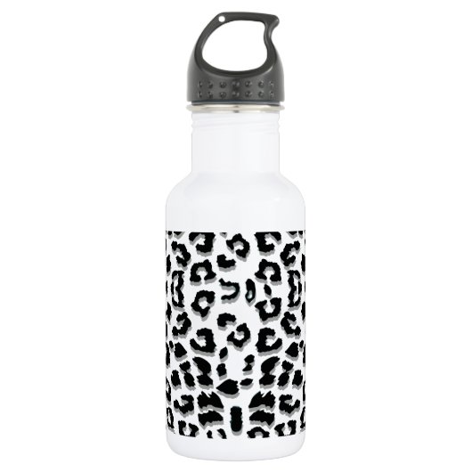 Schnee-Leopard-Druck-Gewohnheit Trinkflasche (Vorderseite)