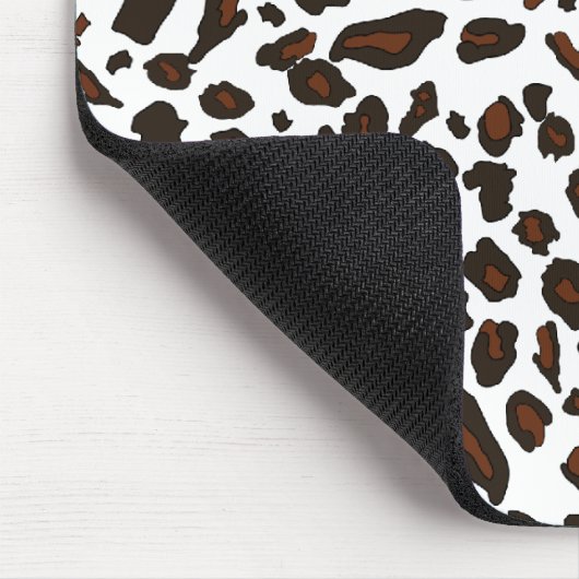 Schnee-Leopard-Druck Mousepad (Ecke)