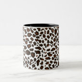Schnee-Leopard-Druck Zweifarbige Tasse (Mittel)