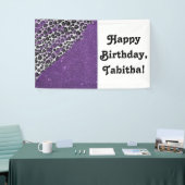 Schnee-Leopard-DruckBrushstrokes auf Banner (Messeveranstaltung)