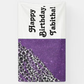 Schnee-Leopard-DruckBrushstrokes auf Banner (Vertikal)