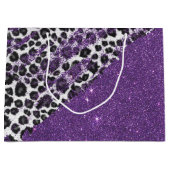 Schnee-Leopard-DruckBrushstrokes auf Große Geschenktüte (Vorderseite)