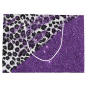 Schnee-Leopard-DruckBrushstrokes auf Große Geschenktüte (Rückseite)