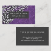 Schnee-Leopard-DruckBrushstrokes auf Visitenkarte (Vorne/Hinten)