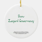 Schnee-Leopard Erhaltung-Asha im Kranz Keramik Ornament (Hinten)