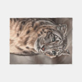 Schnee-Leopard-Fleece-Decke Fleecedecke (Vorderseite (Horizontal))