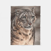 Schnee-Leopard-Fleece-Decke Fleecedecke (Vorderseite)
