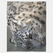 Schnee-Leopard-Fleece-Decke, groß Fleecedecke (Vorderseite)