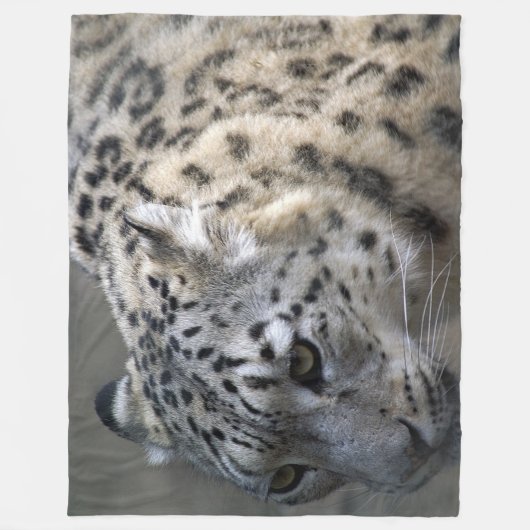 Schnee-Leopard-Fleece-Decke, groß Fleecedecke (Vorderseite)