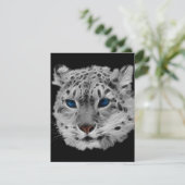 Schnee-Leopard-Fraktal Einladung (Stehend Vorderseite)
