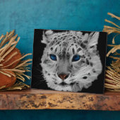 Schnee-Leopard-Fraktal Fotoplatte (Seite)