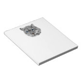 Schnee-Leopard-Fraktal Notizblock (angewinkelt)