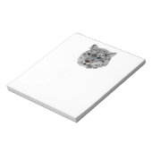 Schnee-Leopard-Fraktal Notizblock (Rotiert)
