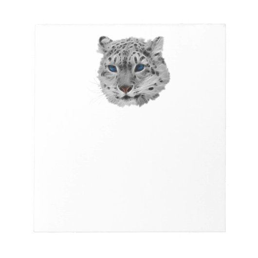 Schnee-Leopard-Fraktal Notizblock (Vorderseite)