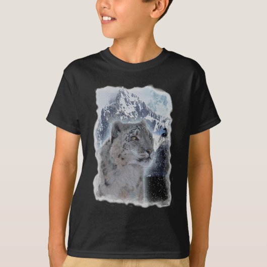 SCHNEE LEOPARD gefährdete Arten von Big Cat T-Shirt (Vorderseite)