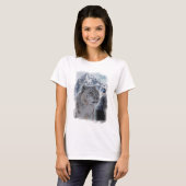 SCHNEE LEOPARD gefährdete Arten von Big Cat T-Shirt (Vorne ganz)