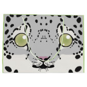 Schnee-Leopard-Geschenk-Tasche Große Geschenktüte (Rückseite)