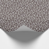 Schnee-Leopard Geschenkpapier (Ecke)