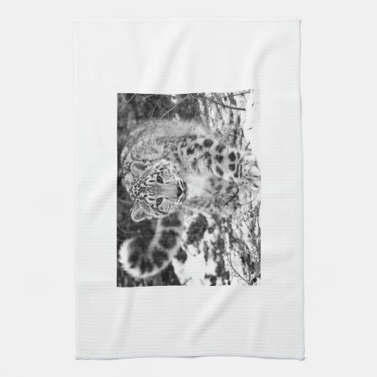 Schnee-Leopard Handtuch (Vertikal)
