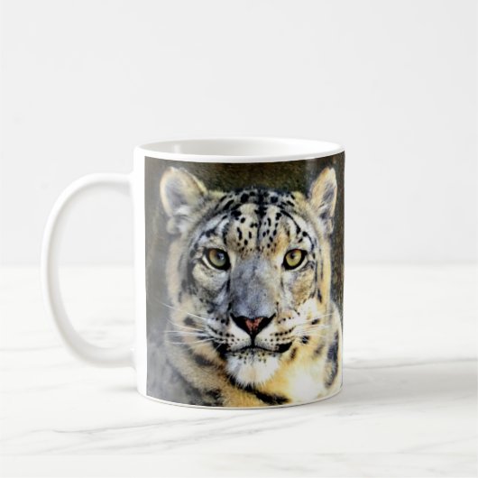 Schnee-Leopard-Kaffee-Tasse Kaffeetasse (Links)