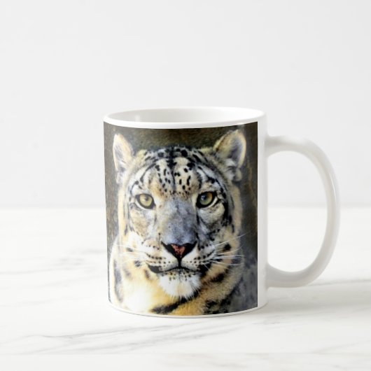 Schnee-Leopard-Kaffee-Tasse Kaffeetasse (Rechts)