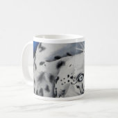 Schnee-Leopard Kaffeetasse (Vorderseite Links)
