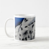 Schnee-Leopard Kaffeetasse (Links)