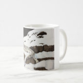 Schnee-Leopard Kaffeetasse (VorderseiteRechts)