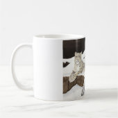 Schnee-Leopard Kaffeetasse (Links)