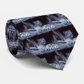 Schnee-Leopard Krawatte (Gerollt)