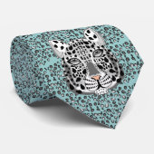 Schnee-Leopard Krawatte (Gerollt)