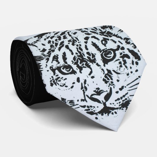 Schnee-Leopard-Krawatte Krawatte (Gerollt)